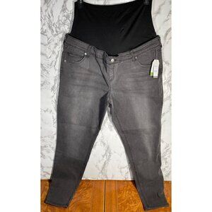 Time And Tru Maternity Skinny Jeans XXL 20 Charcoal Grey Recycled Polyester & Co